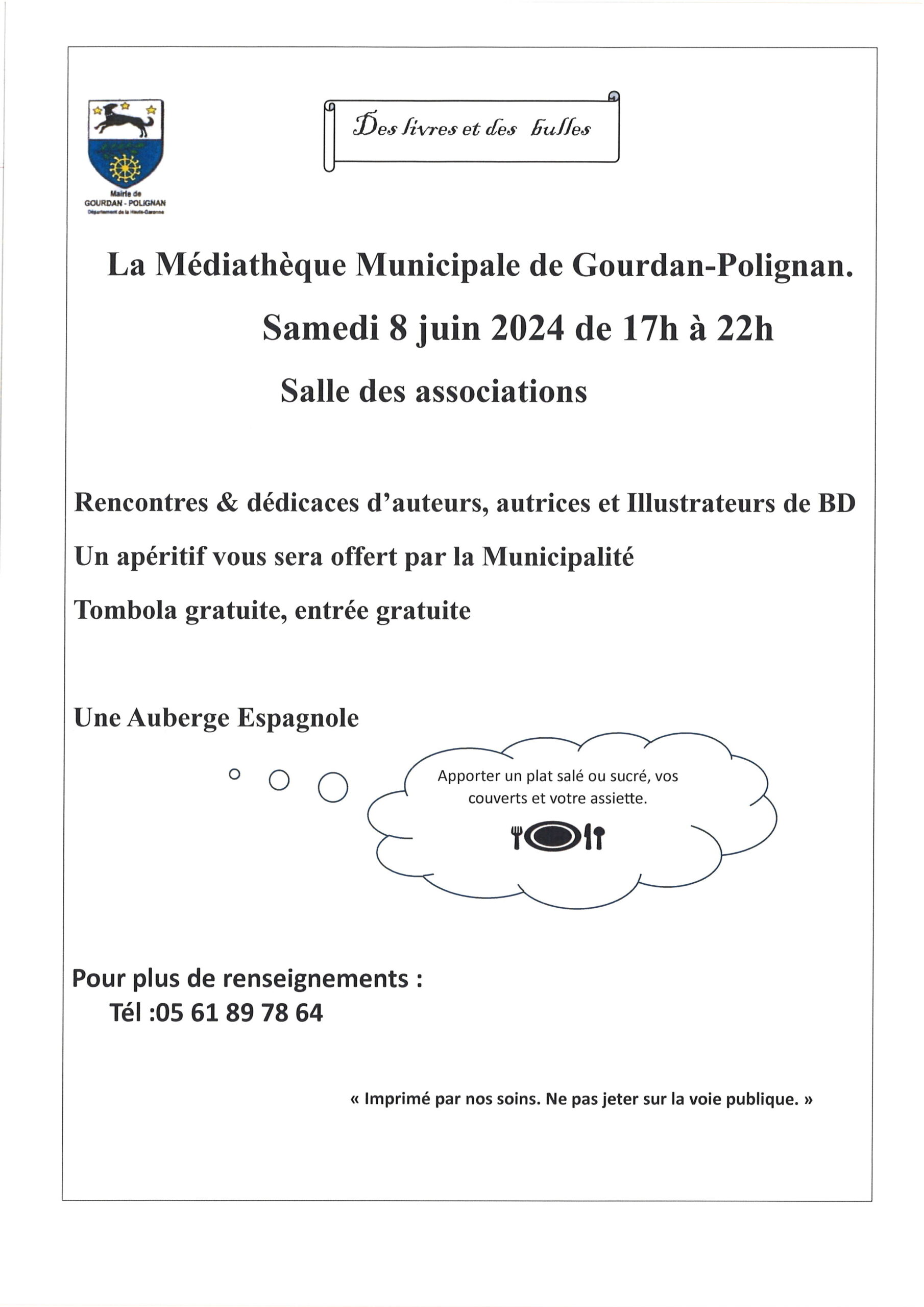 Des livres et des bulles le 8 juin 2024 à la médiathèque de Gourdan-Polignan