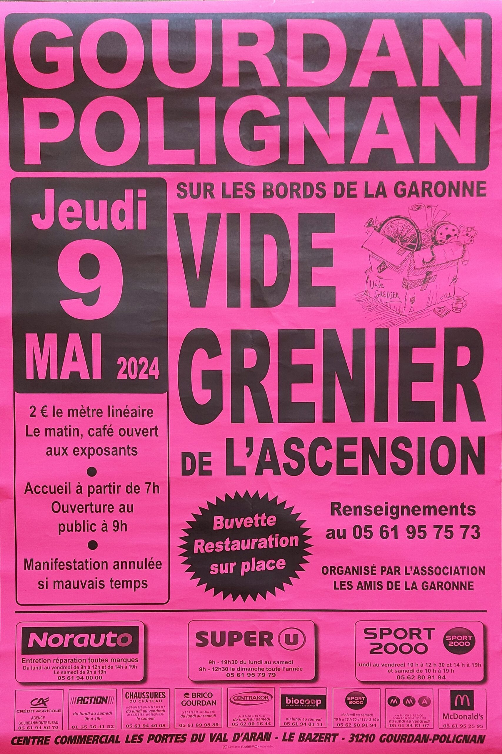 Vide grenier le 9 mai à Gourdan-Polignan