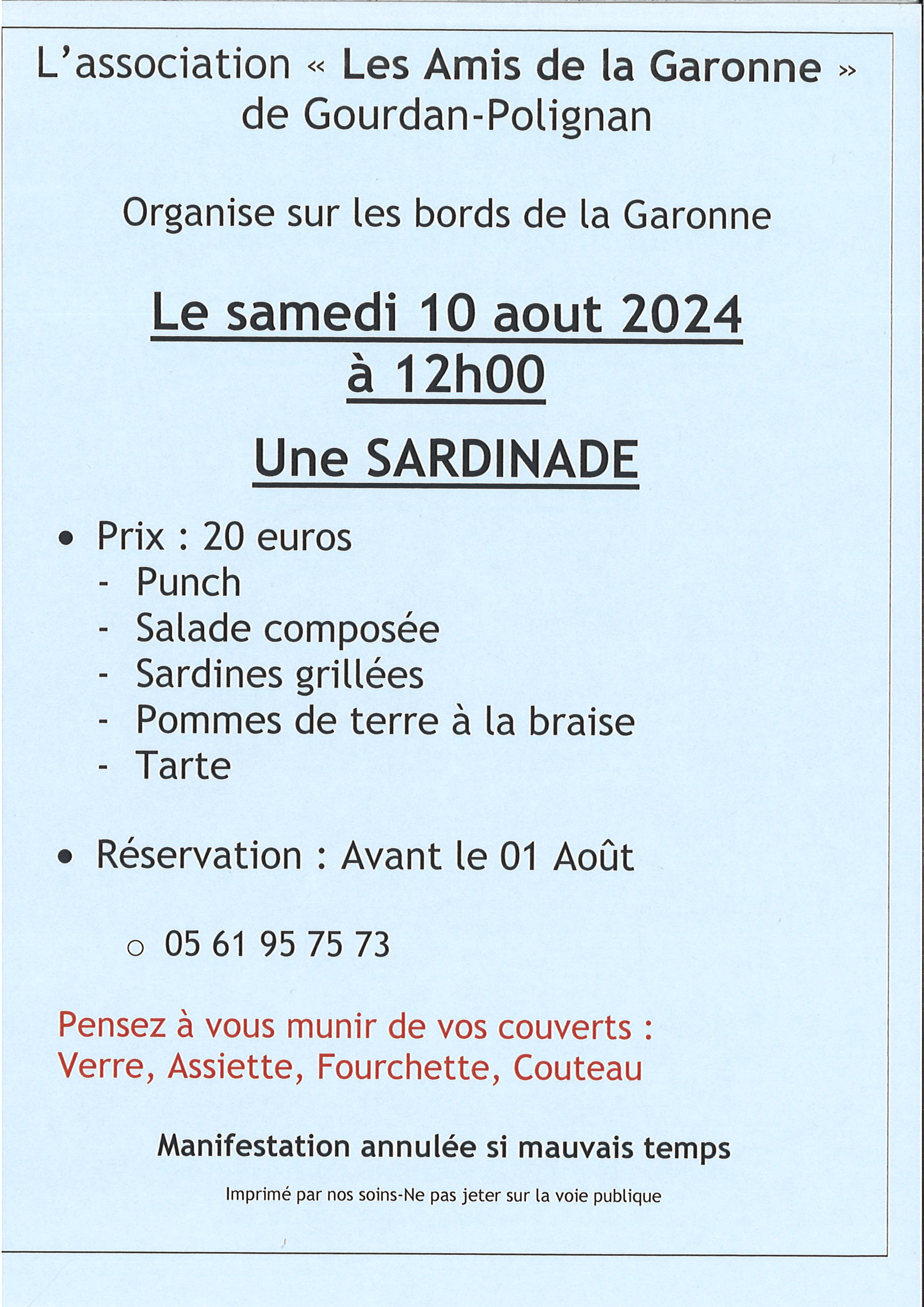 Sardinade du 10 août 2024