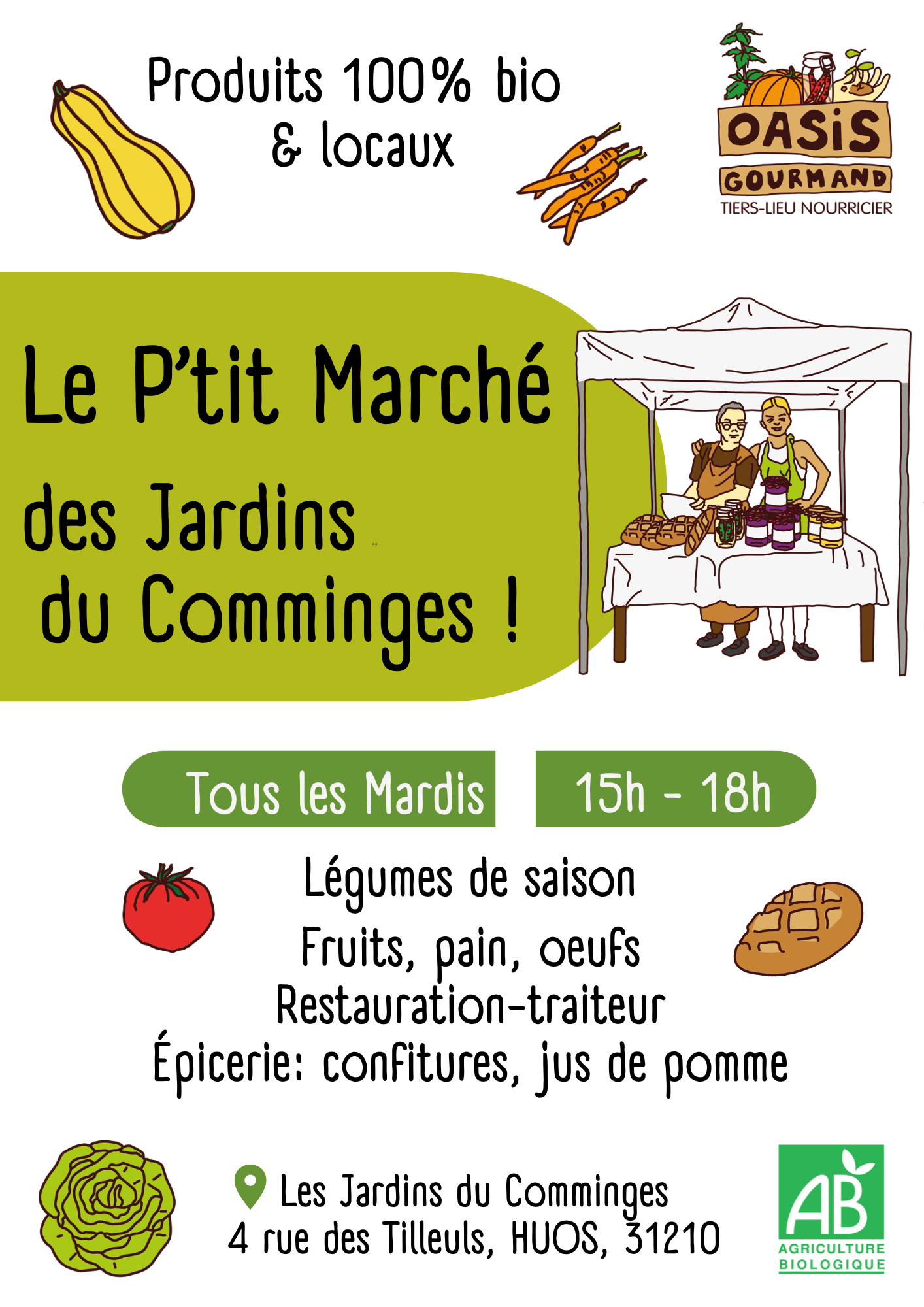 Le P’tit Marché des Jardins revient dès le mardi 28 avril !