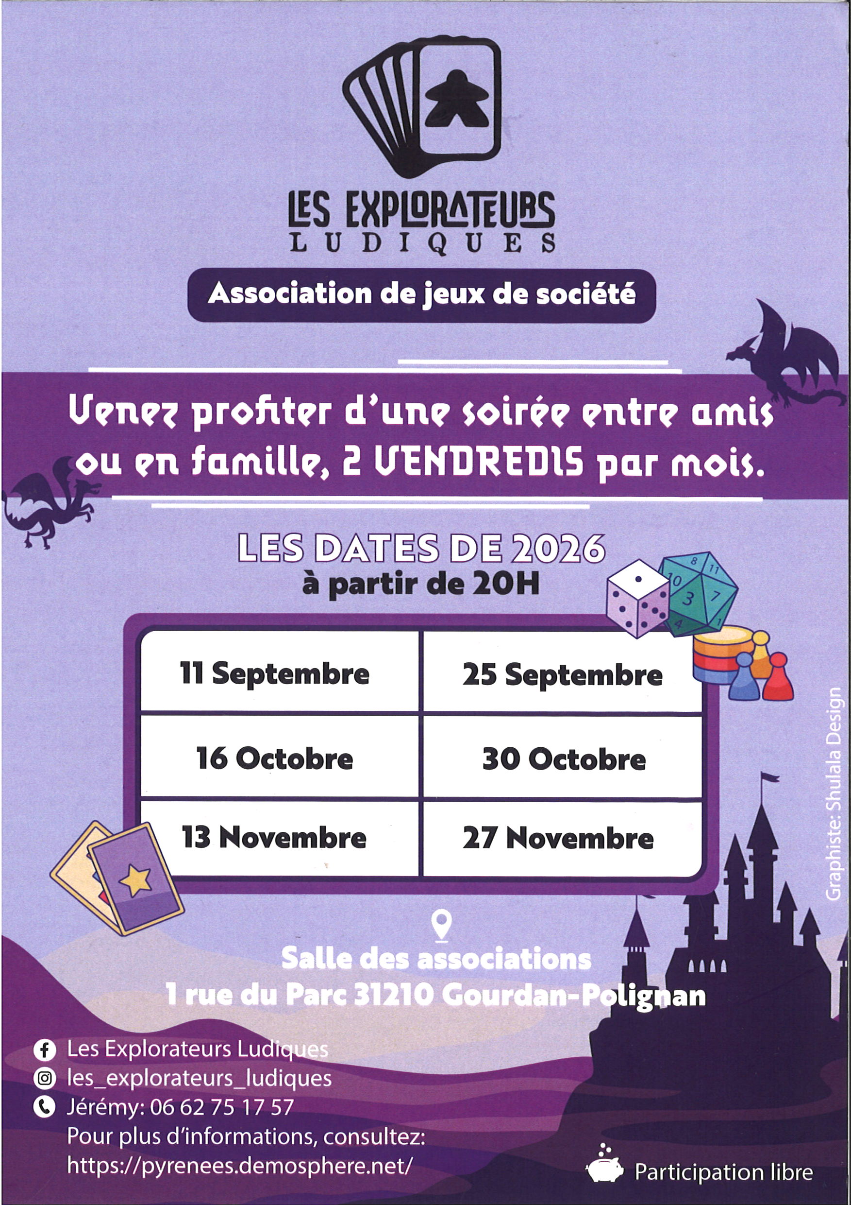 Les explorateurs ludiques – Dates 2026